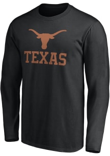 Texas Longhorns Black Team Lockup Long Sleeve T Shirt