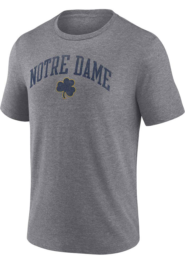 Notre Dame Fighting Irish Grey Arch Short Sleeve Fashion T Shirt