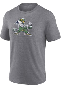 Notre Dame Fighting Irish Grey Primary Team Logo Short Sleeve Fashion T Shirt
