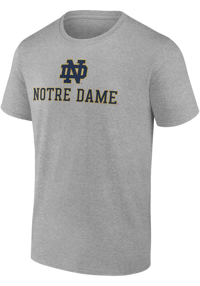 Notre Dame Fighting Irish Grey Name Drop Short Sleeve T Shirt