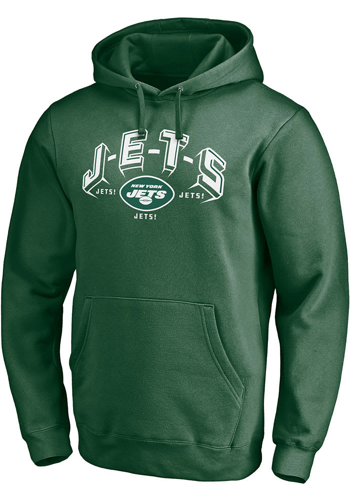 New York Jets Mens Green SWEEP Long Sleeve Hoodie
