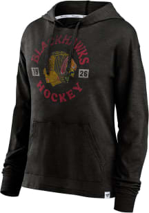 Chicago Blackhawks Womens Black Full Steam Hooded Sweatshirt