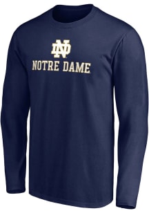 Notre Dame Fighting Irish Navy Blue Name Drop Long Sleeve T Shirt