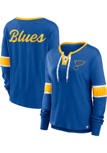St Louis Blues Womens Blue Iconic LS Tee