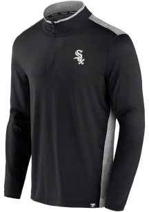 Nike Chicago White Sox Mens Black ICONIC BRUSHED POLY QZ Long Sleeve 1/4 Zip Pullover