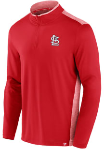 Nike St Louis Cardinals Mens Red ICONIC BRUSHED POLY QZ Long Sleeve 1/4 Zip Pullover
