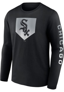 Nike Chicago White Sox Black ICONIC COTTON CLEAR SIGN LS Long Sleeve T Shirt