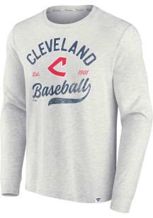 Nike Cleveland Guardians Grey TRUE CLASSICS BI-BLEND LS Long Sleeve T Shirt