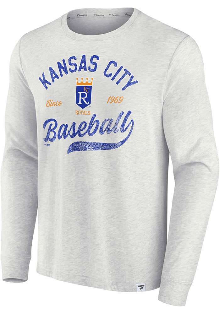 Kansas City Royals Grey TRUE CLASSICS BI-BLEND LS Long Sleeve T Shirt