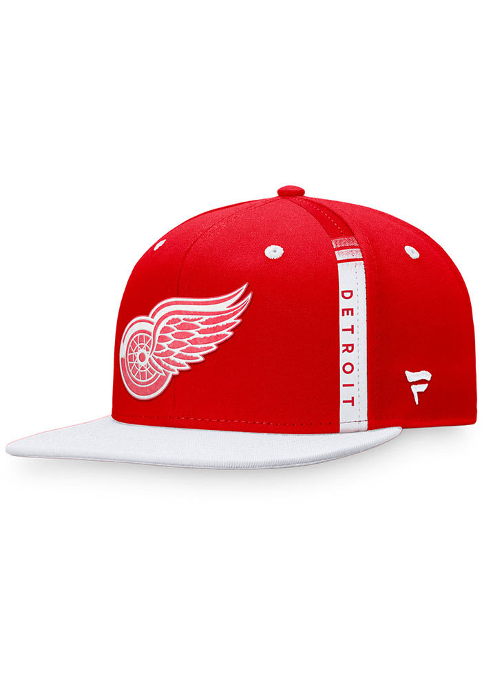 Detroit Red Wings Red 2022 Authentic Pro Draft Snapback Mens Snapback Hat