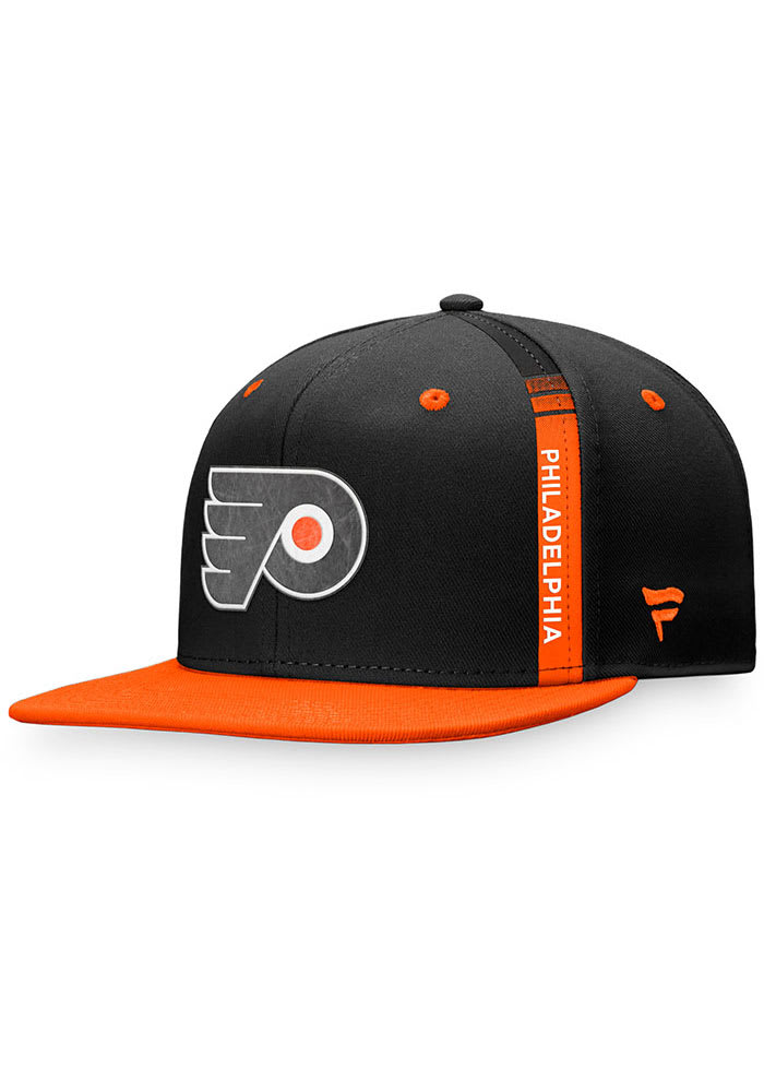 Philadelphia Flyers Black 2022 Authentic Pro Draft Snapback Mens Snapback Hat