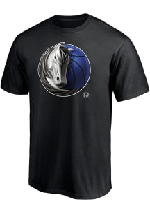 Dallas Mavericks Black Midnight Mascot Short Sleeve T Shirt