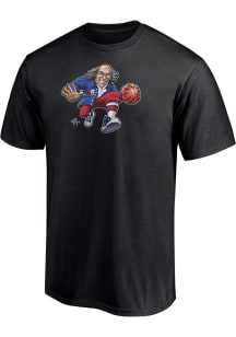 Philadelphia 76ers Black Midnight Mascot Short Sleeve T Shirt