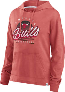 Chicago Bulls Womens Red Full Steam Hooded Sweatshirt