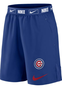 Nike Chicago Cubs Mens Blue PRIMETIME LOGO WOVEN SHORT Shorts