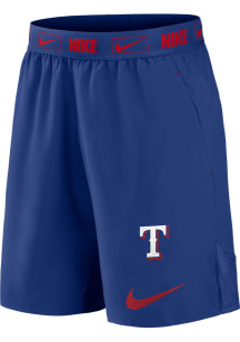 Nike Texas Rangers Mens Blue PRIMETIME LOGO WOVEN SHORT Shorts