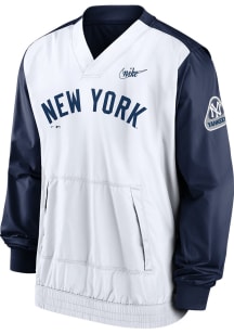 Nike New York Yankees Mens White COOPERSTOWN V-NECK Pullover Jackets