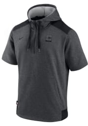 Nike Cincinnati Reds Mens Charcoal DRY FLUX Short Sleeve Jacket