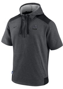 Nike Kansas City Royals Charcoal DRY FLUX Short Sleeve Hoods