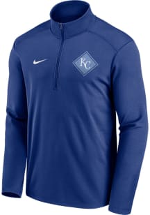 Nike Kansas City Royals Mens Blue TEAM DIAMOND PACER Long Sleeve 1/4 Zip Pullover