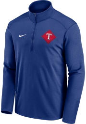 Nike Texas Rangers Mens Blue TEAM DIAMOND PACER Long Sleeve 1/4 Zip Pullover