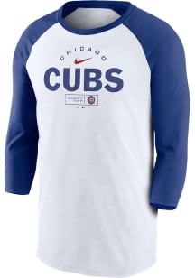 Chicago Cubs White MODERN ARCH RAGLAN Long Sleeve Fashion T Shirt