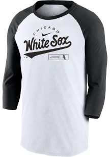 Nike Chicago White Sox White MODERN ARCH RAGLAN Long Sleeve Fashion T Shirt