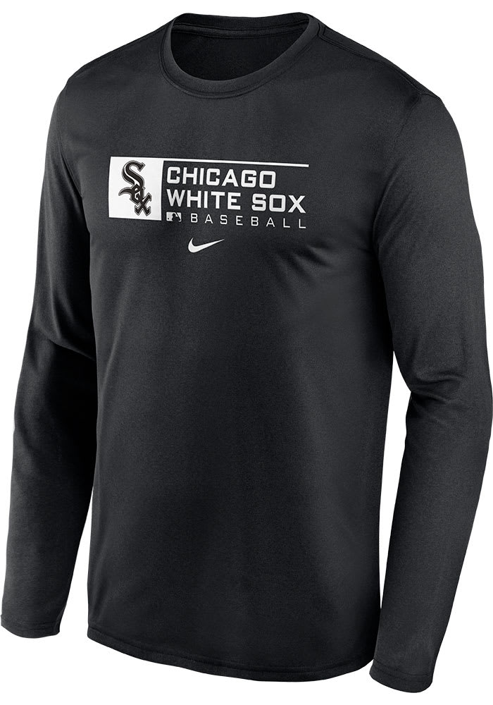 NIKE CHICAGO WHITE SOX BLACK TEAM ISSUE LS LEGEND TEE LONG SLEEVE T-SHIRT  in 2023