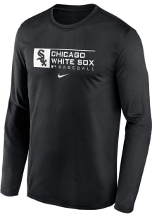 Nike Chicago White Sox Black TEAM ISSUE LS LEGEND TEE Long Sleeve T-Shirt
