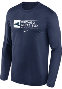 Nike Chicago White Sox Navy Blue TEAM ISSUE LS LEGEND TEE Long Sleeve T-Shirt