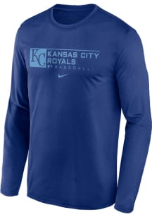 Nike Kansas City Royals Blue TEAM ISSUE LS LEGEND TEE Long Sleeve T-Shirt