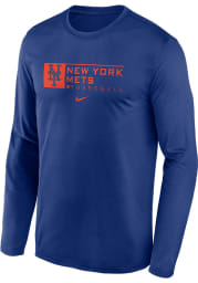 Nike New York Mets Blue TEAM ISSUE LS LEGEND TEE Long Sleeve T-Shirt