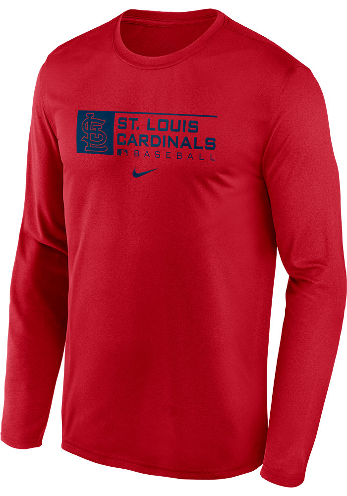 Nike St Louis Cardinals Red TEAM ISSUE LS LEGEND TEE Long Sleeve T-Shirt