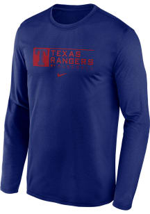 Nike Texas Rangers Blue TEAM ISSUE LS LEGEND TEE Long Sleeve T-Shirt