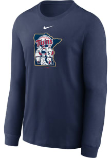 Nike Minnesota Twins Navy Blue CORE LS T-SHIRT Long Sleeve T Shirt