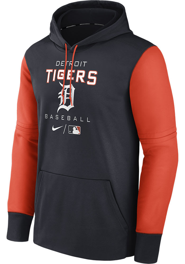 Columbia Men's Detroit Tigers Navy Tackle Pullover Hoodie