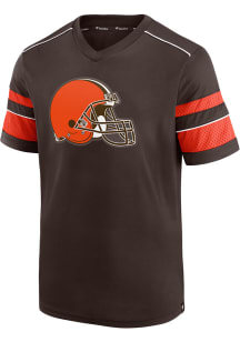 Cleveland Browns Brown Block Party Hashmark Short Sleeve T Shirt