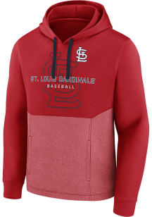 St Louis Cardinals Mens Red Poly Fleece POH Hood