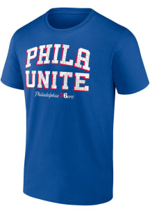 Philadelphia 76ers Blue Phila Unite Short Sleeve T Shirt
