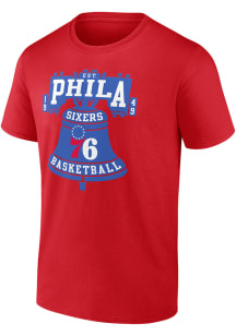 Philadelphia 76ers Red Philly Bell Short Sleeve T Shirt