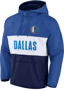 Dallas Mavericks Mens Blue Iconic Defender Anorak Pullover Jackets