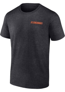 FC Cincinnati Charcoal BLOCKED OUT Short Sleeve T Shirt
