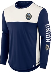 Philadelphia Union Navy Blue POLY STRIKER Long Sleeve Fashion T Shirt