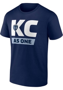 Sporting Kansas City Navy Blue TEAM CHANT Short Sleeve T Shirt