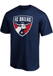 FC Dallas Navy Blue TEAM LOGO Short Sleeve T Shirt