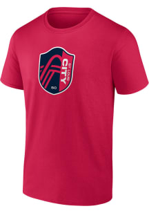 St Louis City SC Pink TEAM LOGO Short Sleeve T Shirt