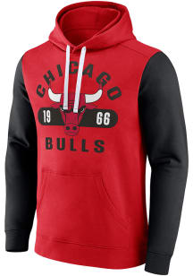 Chicago Bulls Mens Red Promo Cotton PO Long Sleeve Hoodie