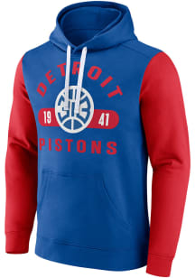 Detroit Pistons Mens Blue Promo Cotton PO Long Sleeve Hoodie