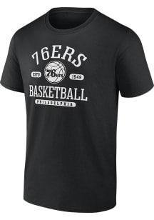 Philadelphia 76ers Black Calling Plays Short Sleeve T Shirt