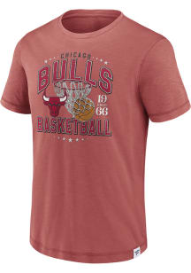 Chicago Bulls Red Team Classics Slub Short Sleeve T Shirt
